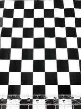 RACE FLAG WHITE BLACK CHECKERED COTTON FABRIC FOR FACE MASKS 1 YARD 36"X 44"