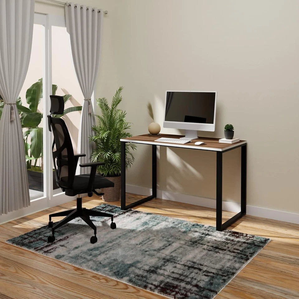 LEVIRA Fulda Schreibtisch 110x60 cm | Modern, Holzoptik, Schwarz/Wenge, Metallge - Bild 2 von 4