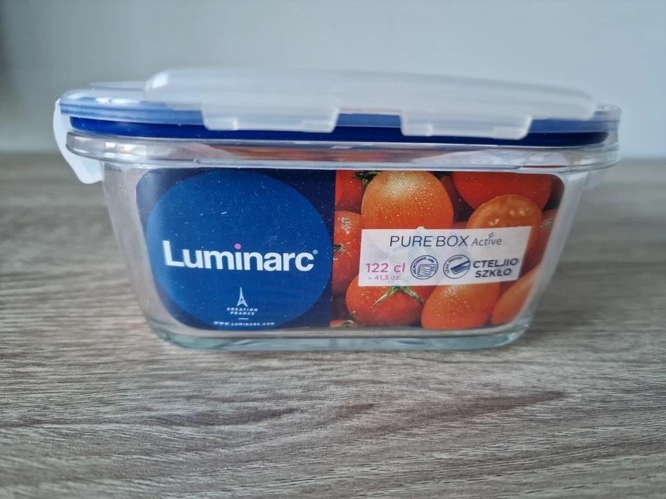 Luminarc 122cl 41.3oz Pure Box Active Glass Freshness Valve Lock Clear Blue - Image 4 of 4