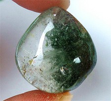 26x25x12mm Natural Green Ghost Crystal Quartz Free Shape Pendant Bead ZL7423