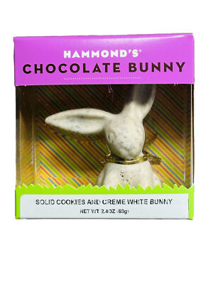 Hammond s Chocolate Bunny Solid Cookies/Crème White Bunny 2.4oz/68g