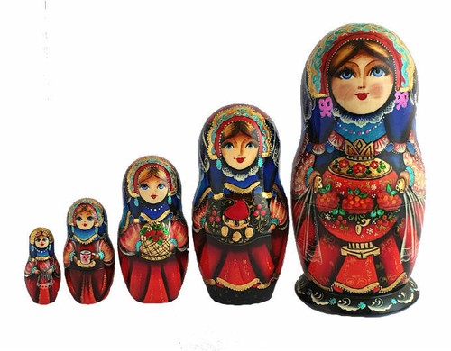 POUPEES RUSSES MULTICOLOR PEINTE PAR TITOVA/ 20 PIECES