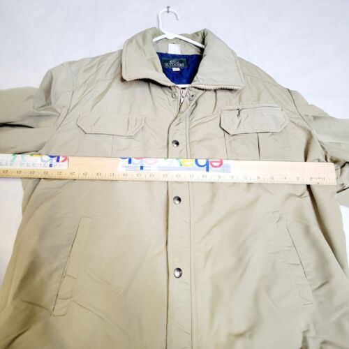 VTG Bass Pro Shops Jacket Men L Boxy Fit Outdoor Y2K USA Tan Lined Thinsulate - Picture 3 of 7