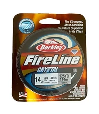 Berkley Fireline Fishing Line 125 Yd Spool Crystal 14lb BFLFS14-CY