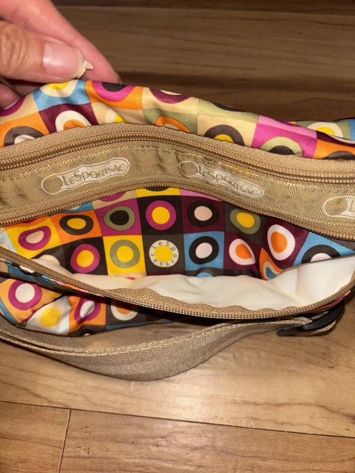 Riñonera LeSportsac Vintage Retrodot Bolso Cinturón Doble Cremallera Foto 4 de 4