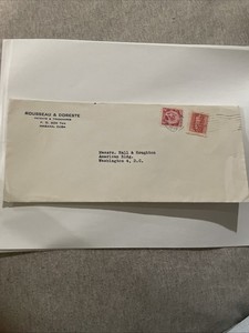 Rousseau & Doreste Patents & Trademarks Havana Caribbean 1953 Cover To D.C.