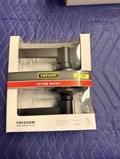 Defiant Freedom Keyed Entry Door Lever Matte Black Rekeyable Universal