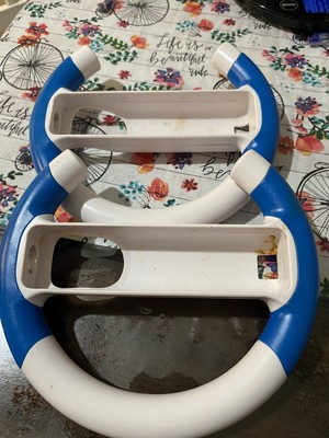 2 Nintendo Wii Steering Wheels Remote Controller Attachments