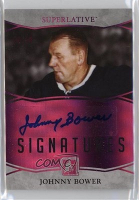2017 Leaf ITG Superlative Magenta Spectrum Foil /30 Johnny Bower Auto HOF k4s