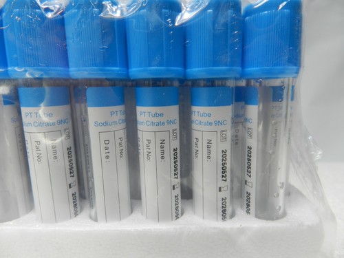 Coll. sangue sottovuoto monouso Tubo 5ml 3,2% Citrato di Sodio Coagulazione 100ct L7K - Foto 4 di 4