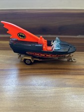 Vintage Corgi Juniors Batboat And Trailer, 1:64, Original 1976, 70s