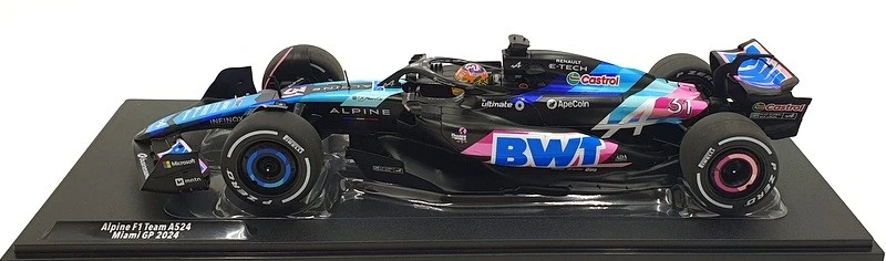 Diecast Solido escala 1/18 S1814001 - Alpine F1 Team A524 Miami GP 24 Foto 4 de 4