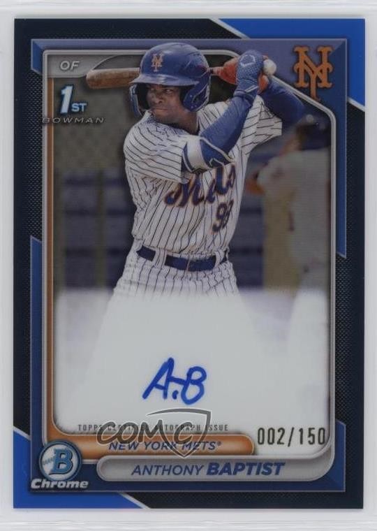 2024 Bowman Chrome Prospect Blue Refractor 2/150 Anthony Baptist #CPA-AB Auto