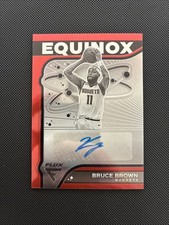 Bruce Brown 2022-23 Panini Flux Equinox Red Prizm Color Match Auto /35 Denver 