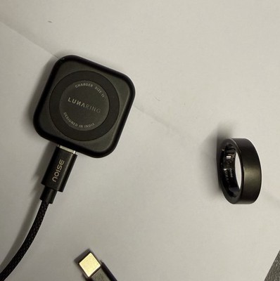 Luna Fitness, Schlaf und Gesundheit Tracking Smart Ring. Lunar Schwarz Größe 11
