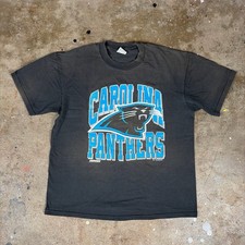 Vintage 90s Faded NFL Carolina Panthers T-Shirt Size XL Anvil