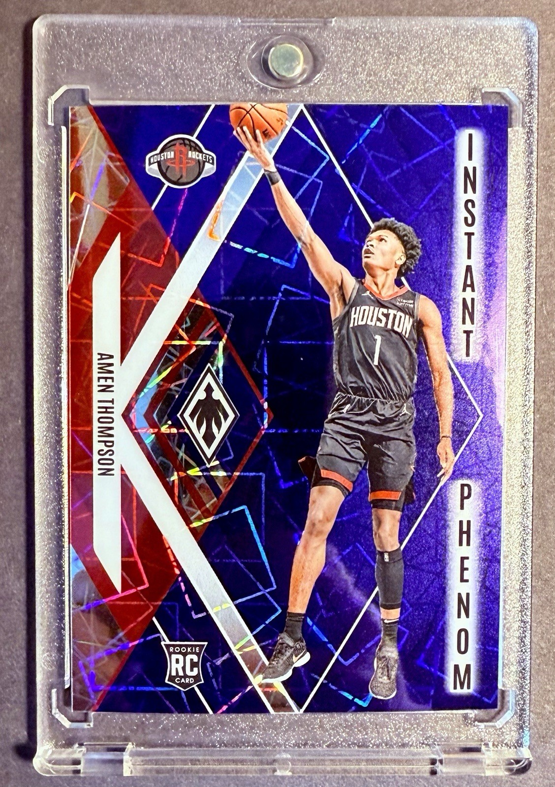 2023-24 Panini Phoenix - Instant Phenom Amen Thompson #22 Blue Lazer /275 (RC)