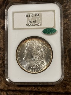 1883 O MORGAN DOLLAR NGC MS65