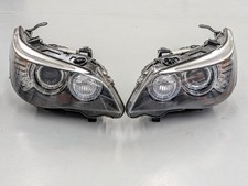 2008-2010 BMW E60 535i 550i M5 Headlights Pair RH LH  HID AFS Xenon Complete OEM