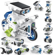 12-in-1 STEM Robot Kit Toys for Kids 8-12 12-16, DIY Robot Building Educational