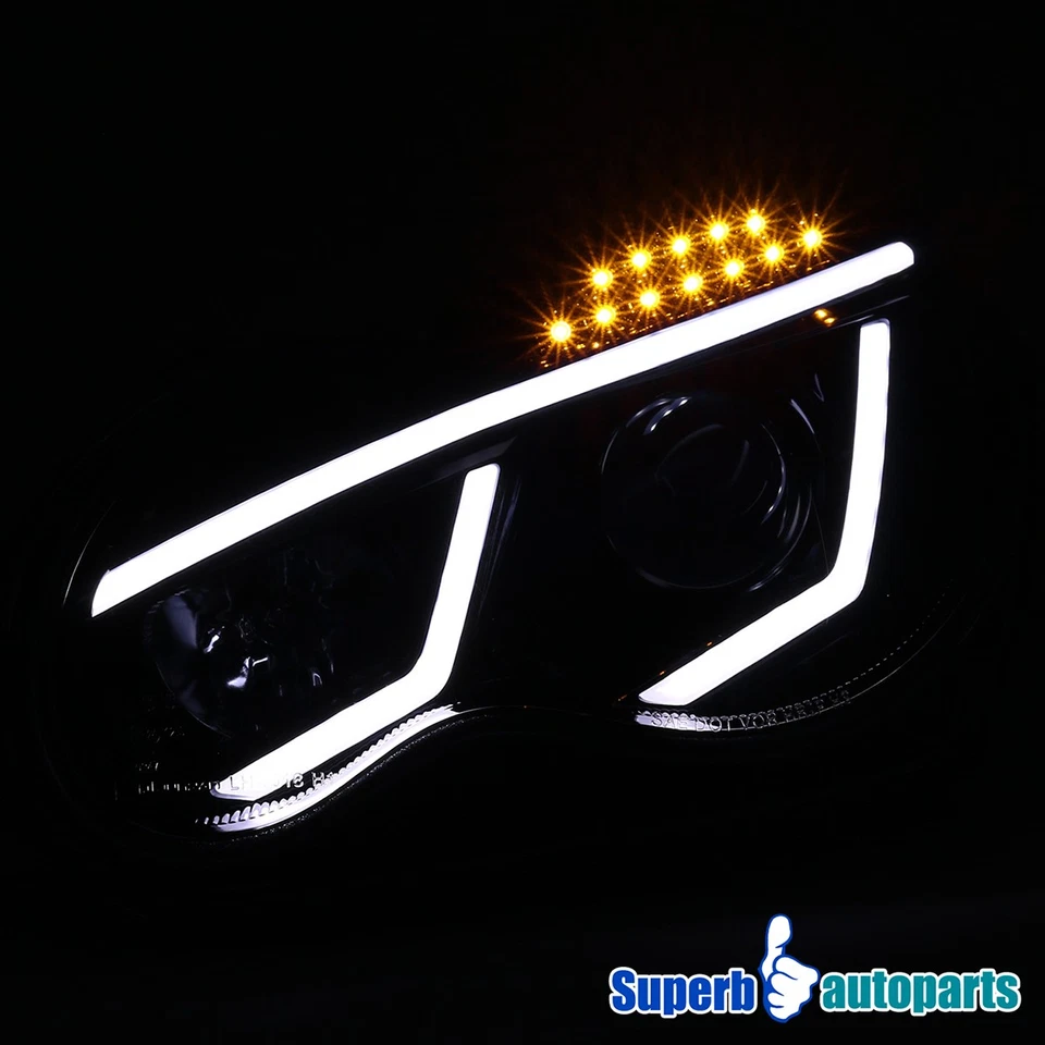 Fit 2001-2007 Mercedes Benz 01-07 W203 C-Class Projector Headlights LED Bar Pair Foto 3 de 4