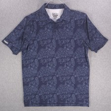 Straight Down Performance Golf Sea Creature All Over Print Polo Shirt Mens Small