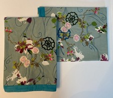 2 New Vtg Looking Cotton Tea Hand Guest Towels Embroidered Florals By Edge