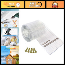 Dog Door Replacement Flap 12"x8" Clear PVC Thermal Insulation DIY Cat/Dog House