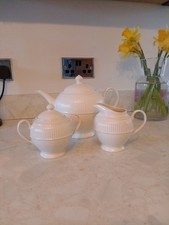 Wedge wood Windsor Teapot, Cream And Sugar Pot