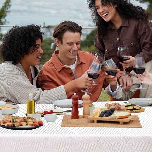 Majestic Giftware Velvet Tablecloths 180 x 70 (Rectangular), White and Silver - Picture 7 of 7