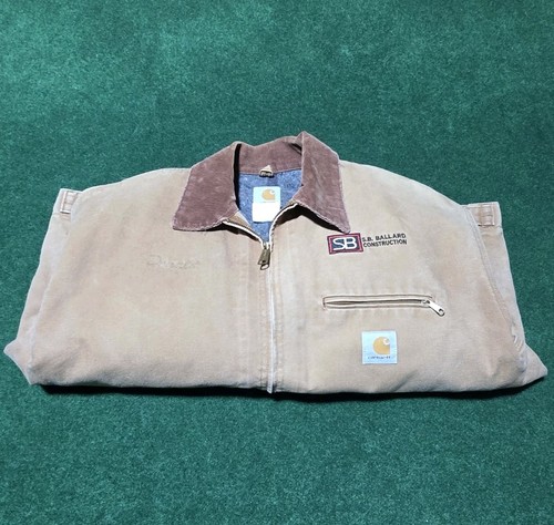 Vintage 90s Carhartt J01 BRN SZ 52 XL Tan Brown Detroit Blanket Lined Jacket USA by Carhartt, Size 52, $120 - Photo 19