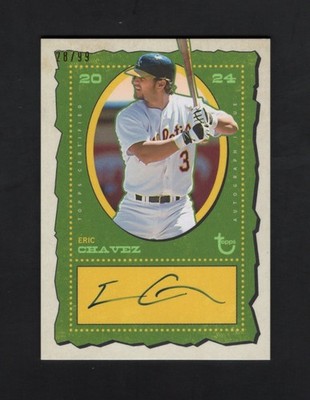 2024 Topps Brooklyn Collection Eric Chavez Auto /99 #AC-ECH Athletics