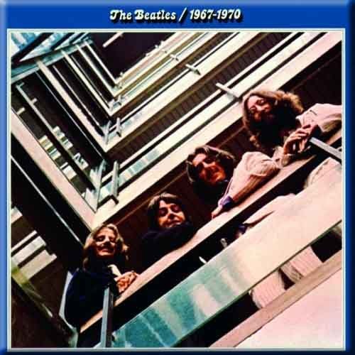 The Beatles KüHlschrankmagnet Blau Album Nue Offiziell 76Mm X 76Mm One Size-image