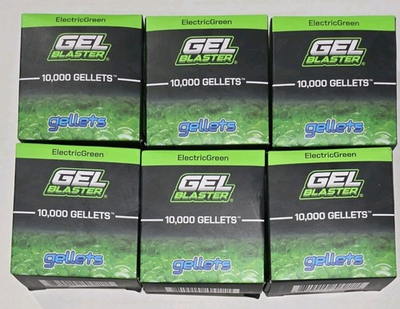 #ad #ad 60000 Gel Blaster Gellets Electric Green 6 Boxes Of 10000 New $15.00