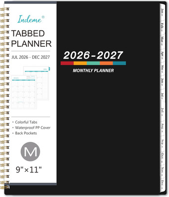Planner 2026-2027 - 2026-2027 Monthly Planner, Monthly Calendar, 9'' x 11'', Jul 2