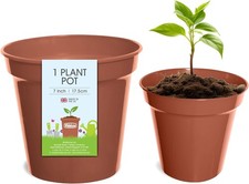 Classic 17.5cm Terracotta Plant Pot - Ideal for Outdoor Vegetables and Flowers