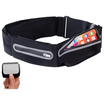 Xcase Laufgürtel für Handy, Hüfttasche, 2 Reißverschlusstaschen, Größe L