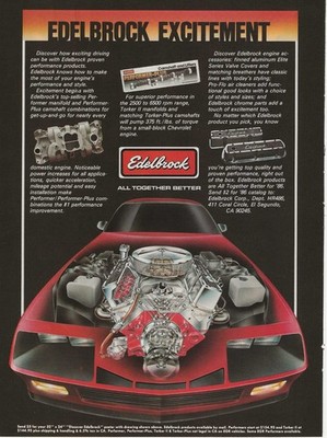 Edelbrook Excitement 1986 Print Ad Top Quality, Superior and Proven Performance