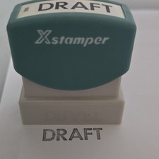 Xstamper 1068 Pre-Inked Stamp DRAFT Office Stamp for Documents MPN 1068