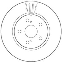 2X Bremsscheibe TRW Single DF6986S FüR Toyota HR Corolla VAN NGX10_ NGX10R 4WD