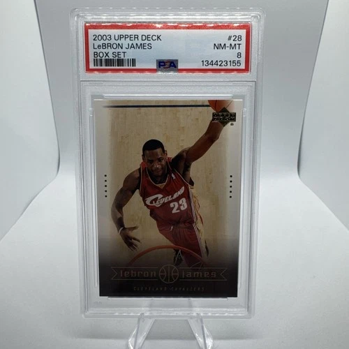 2003-04 Upper Deck Box Set #28 Lebron James ROOKIE RC PSA 8 Graded Card NBA 03