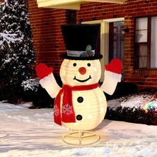 28 Inch Lighted Outdoor Christmas Decoration Pop up 50 LED Lights Christmas Peng