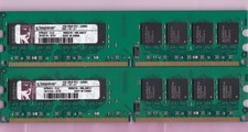 2GB 2x1GB PC2-5300 KINGSTON KPN424-ELG DDR2-667 DESKTOP RAM MEMORY KIT DIMM CN