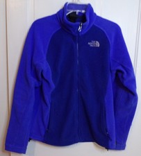 The North Face Fleece Zip Up Size M Women's FlashDry 2 Tone Navy Royal Blue