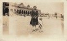 Vintage 1920s Photo Woman & Child Santa Cruz Beach Boardwalk California Snapshot — photo 1