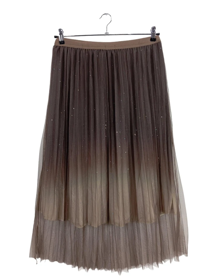IZZY Falda de tul Mujeres Falda Talla EU 40 marrón-crema elegante - Imagen 2 de 4