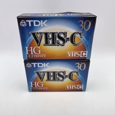 TDK VHS-C TC-30 HG High Grade Camcorder Video Cassettes NEW, Sealed