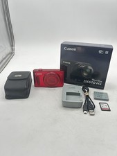 Canon PowerShot SX610 HS Red 20.2MP Compact Digital Camera w/ Box Tested Works