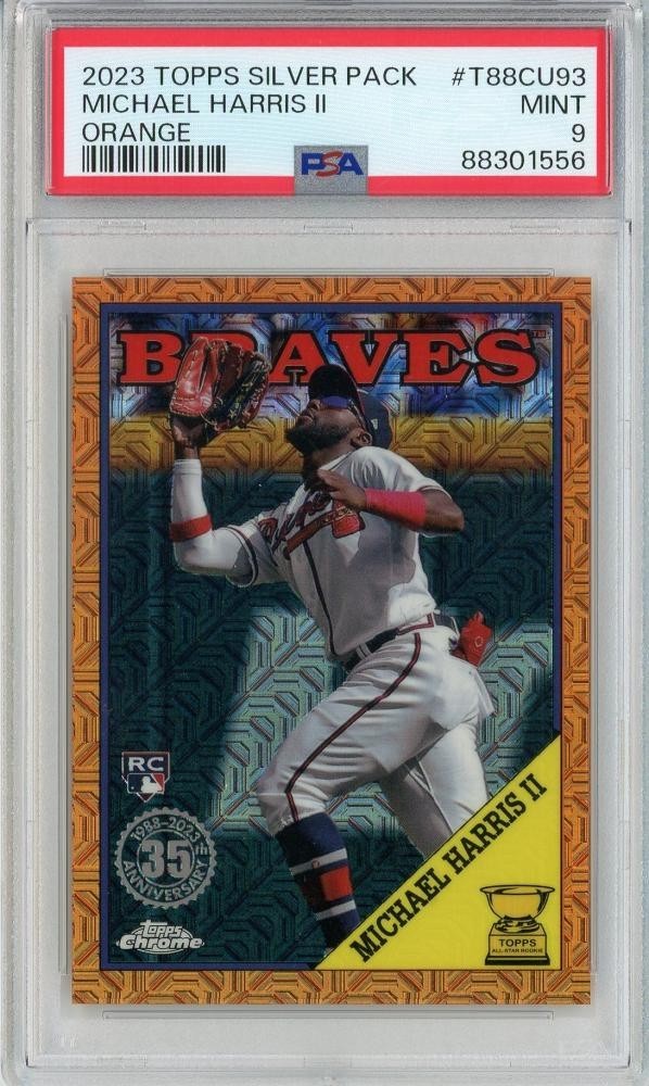 2023 Topps Silver Pack Michael Harris II Orange /25 PSA9 MINT