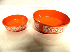 2 Stk ORIGINAL 70er JAHRE BUCHSTEINER KÜCHENPERFEKT SCHÜSSEL ORANGE TOPZUSTAND